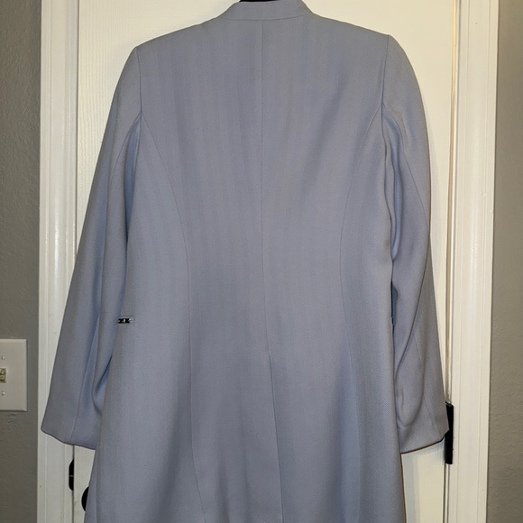 Calvin Klein Women's Light Blue and White Blazer - Picture 7 of 8